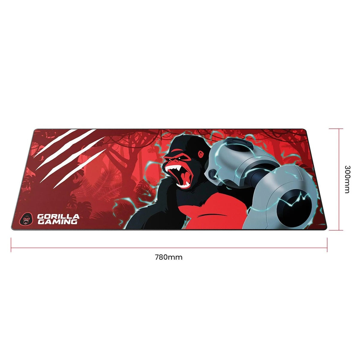Gorilla Gaming XL Cloth Mousepad - Neon Red