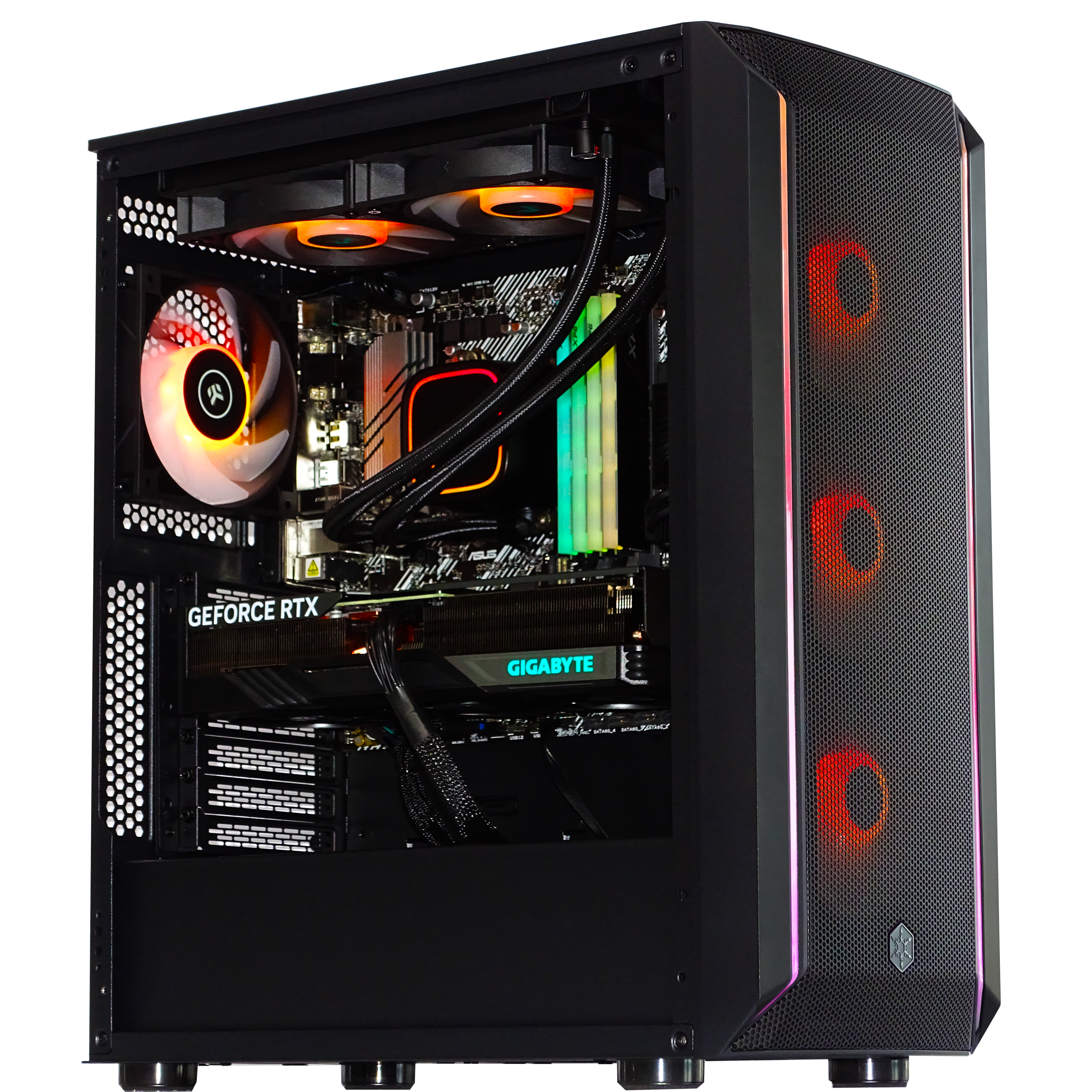 DRAGON Gaming PC - RX 7800XT + Ryzen 5700X3D + 64GB DDR4 + 2TB NVMe