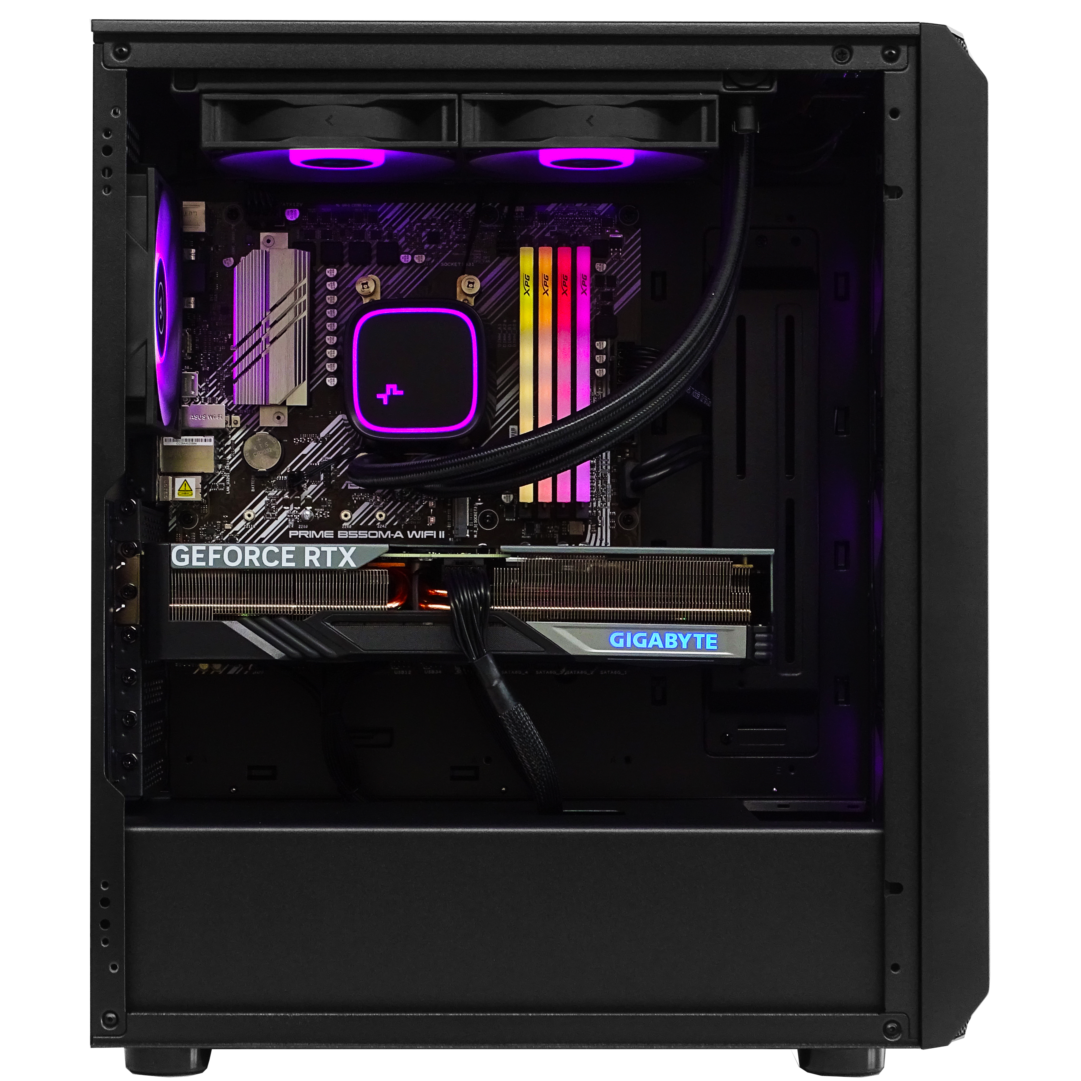 DRAGON Gaming PC - RX 7800XT + Ryzen 5700X3D + 64GB DDR4 + 2TB NVMe