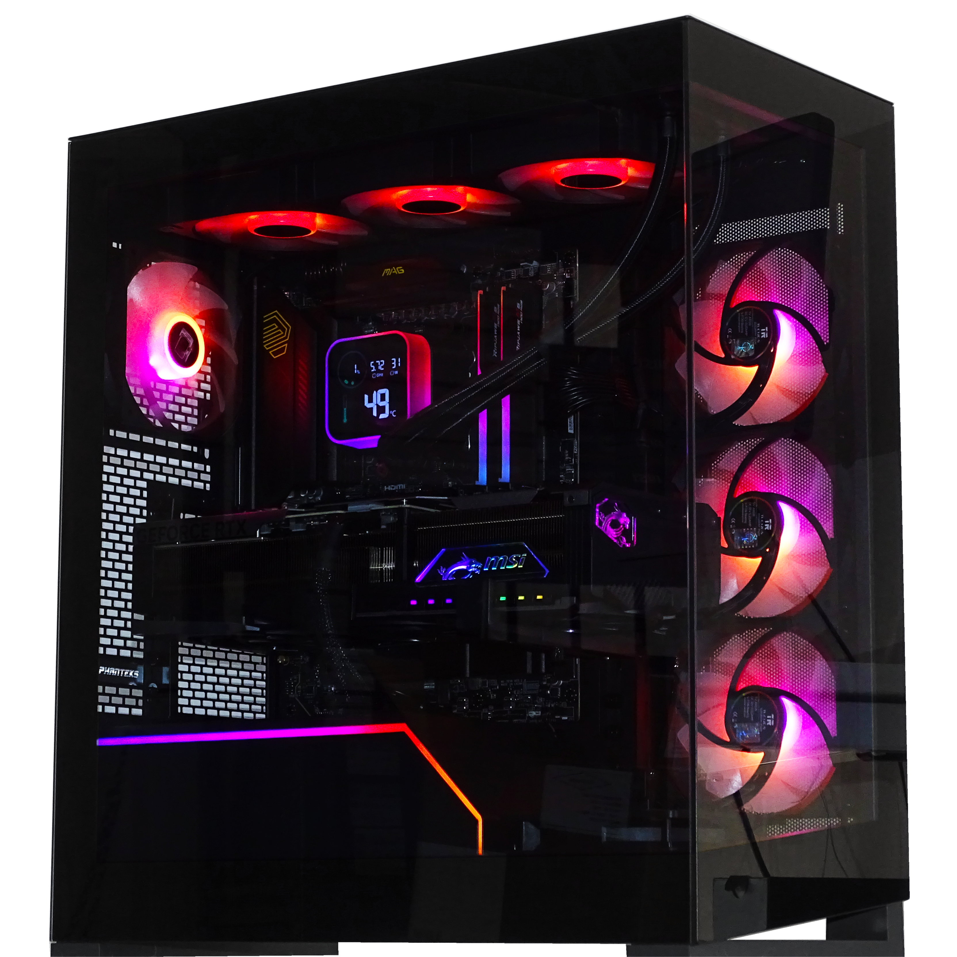 QUANTUM Gaming PC - RTX 5090 + Ryzen 9950X3D + 96GB DDR5 + 4TB NVMe + 8TB HDD