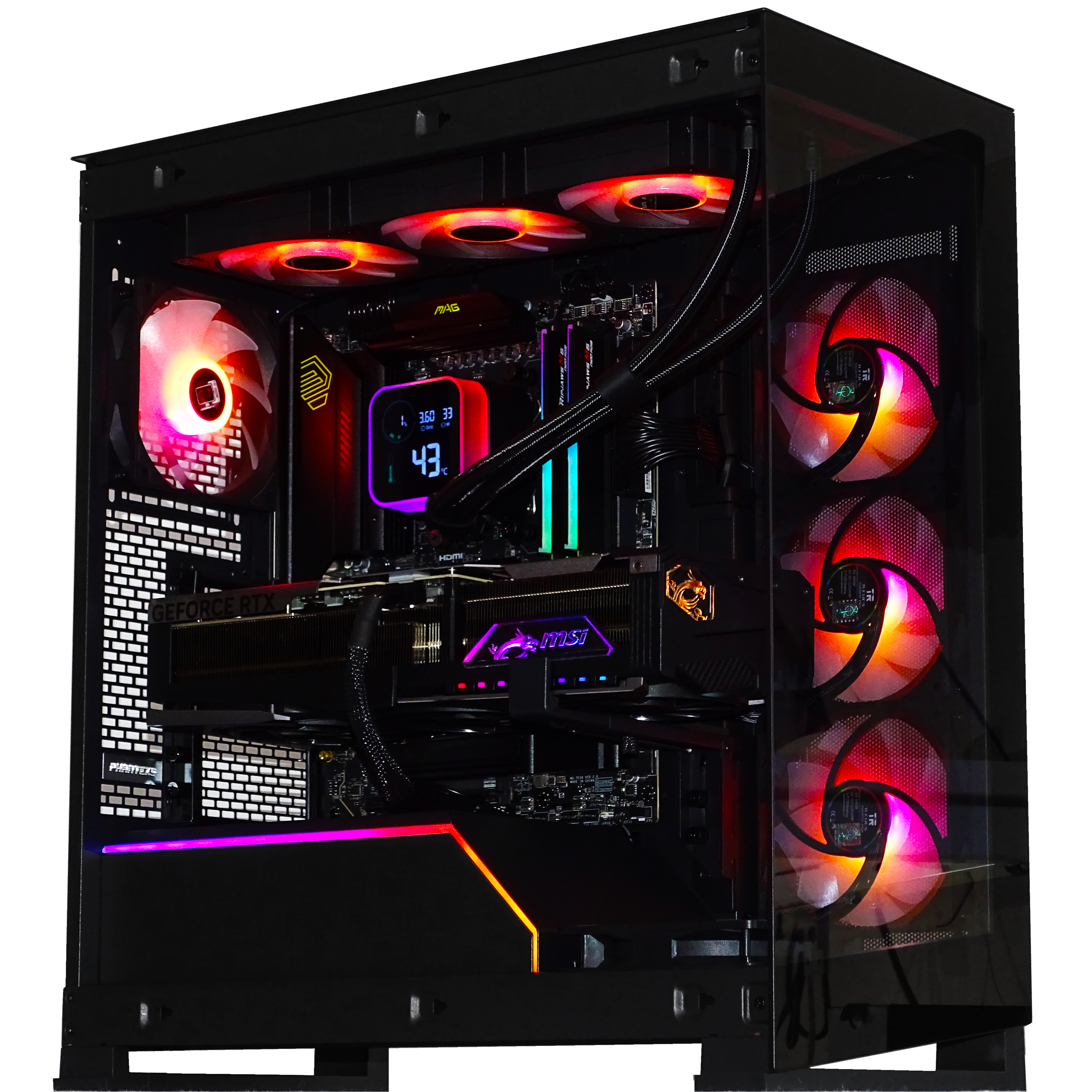 QUANTUM Gaming PC - RTX 5090 + Ryzen 9950X3D + 96GB DDR5 + 4TB NVMe + 8TB HDD