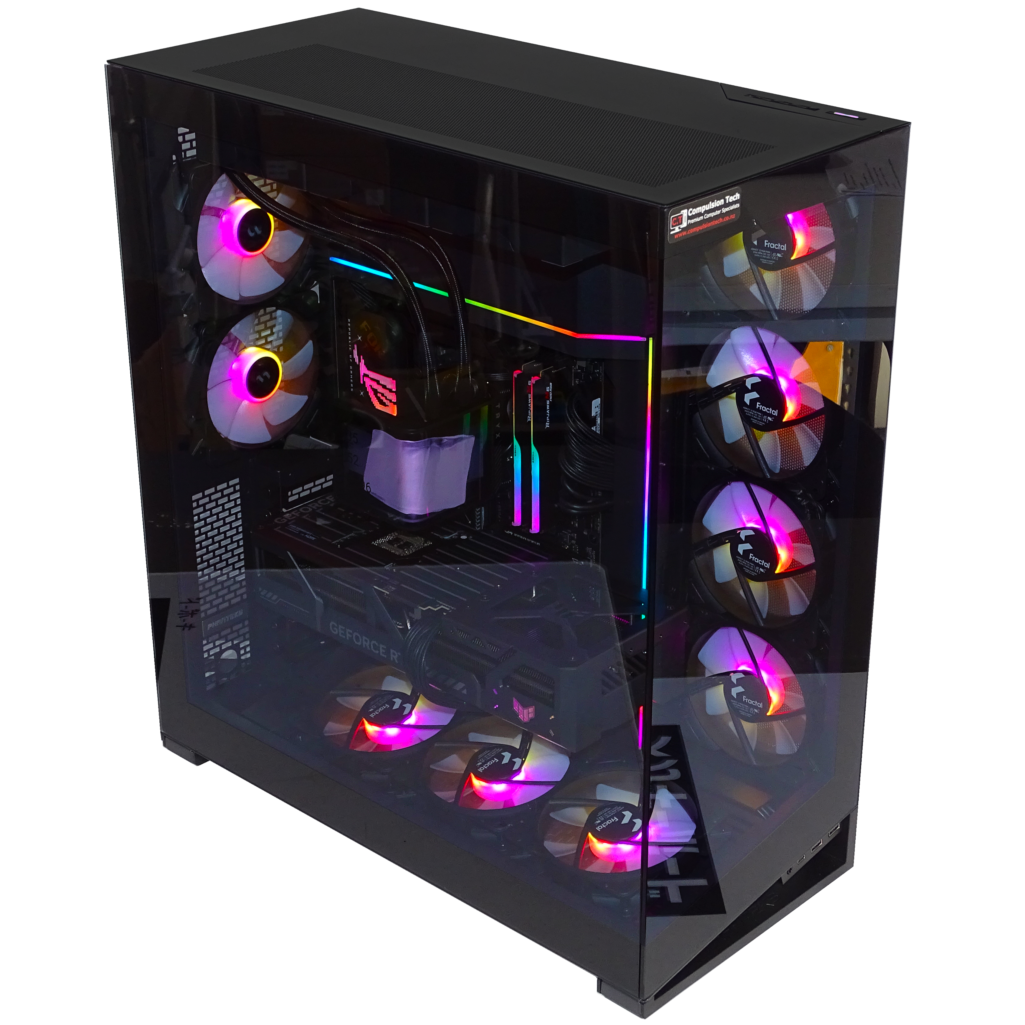 QUANTUM Gaming PC - RTX 5090 + Ryzen 9950X3D + 96GB DDR5 + 4TB NVMe + 8TB HDD