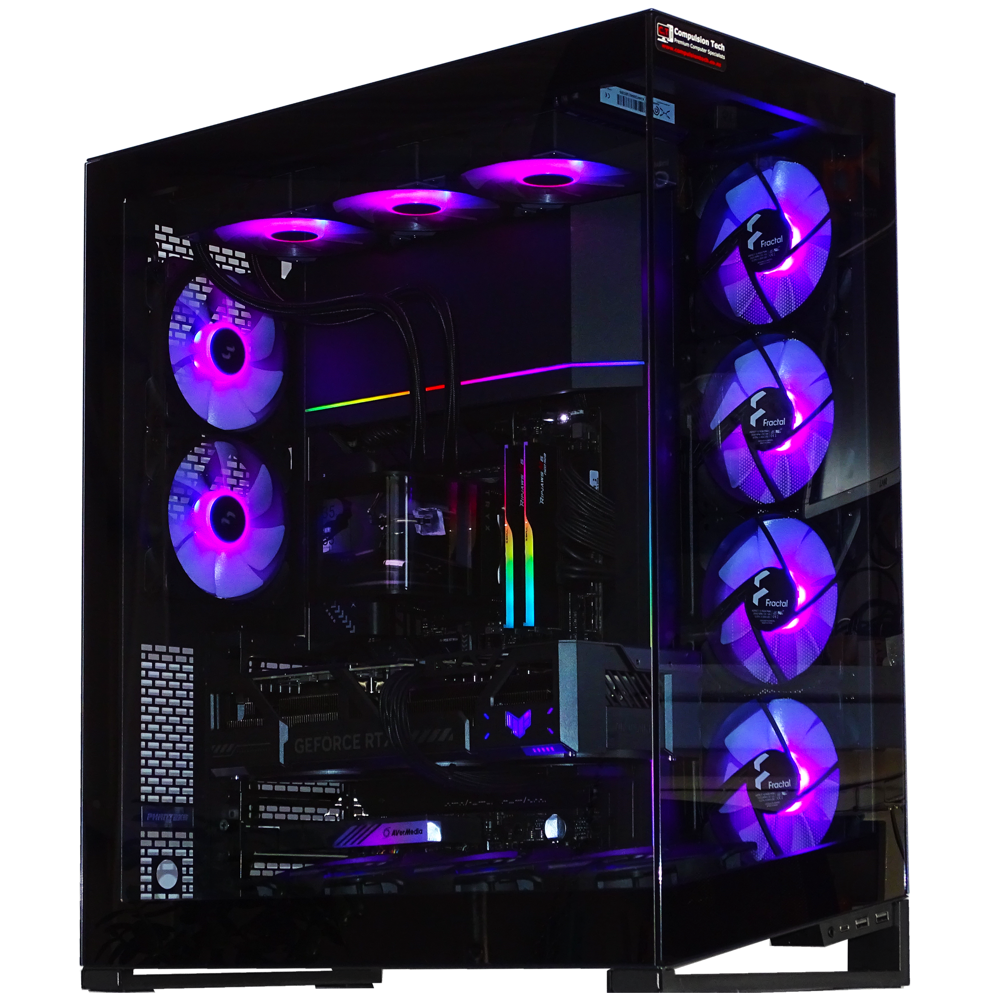 QUANTUM Gaming PC - RTX 5090 + Ryzen 9950X3D + 96GB DDR5 + 4TB NVMe + 8TB HDD