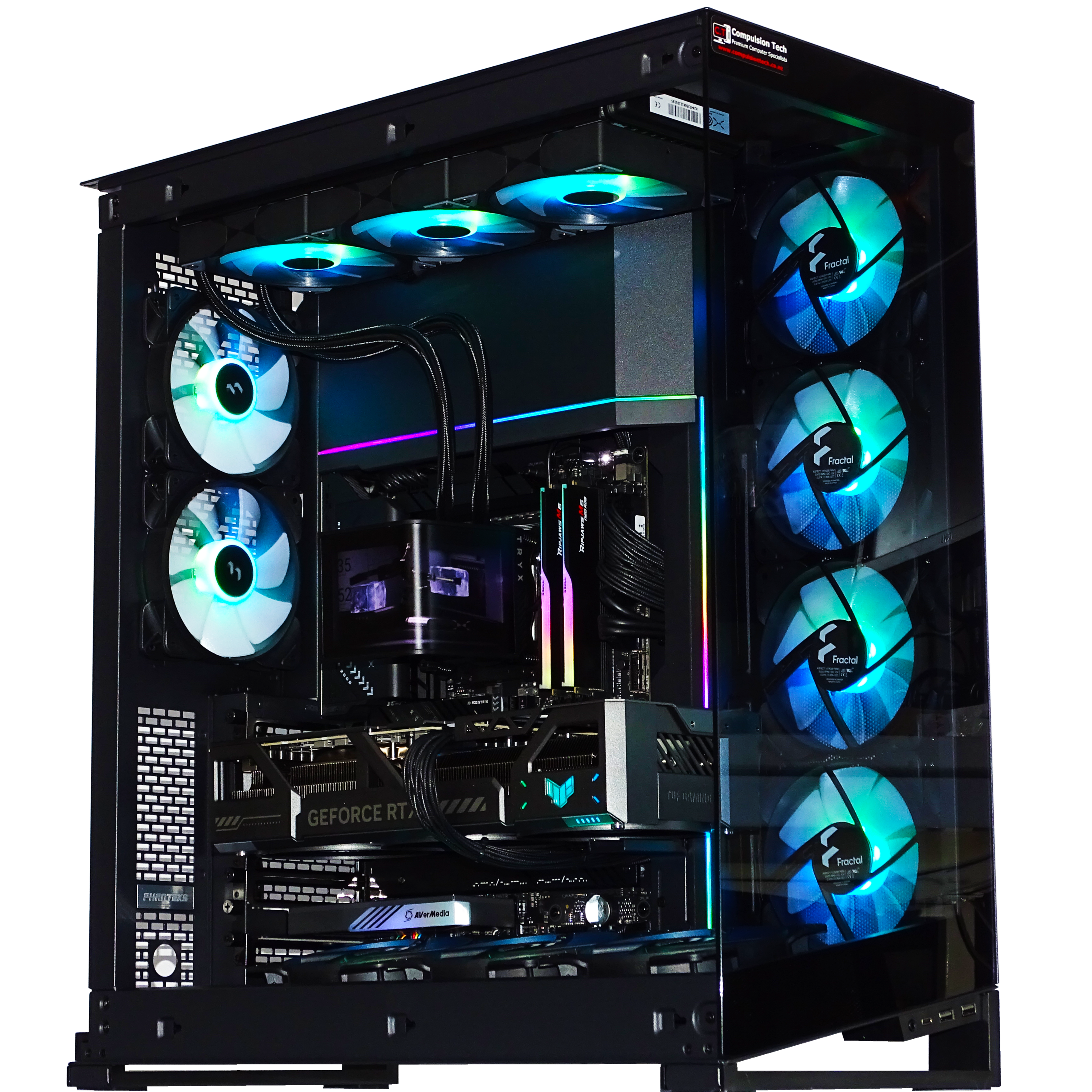 QUANTUM Gaming PC - RTX 5090 + Ryzen 9950X3D + 96GB DDR5 + 4TB NVMe + 8TB HDD