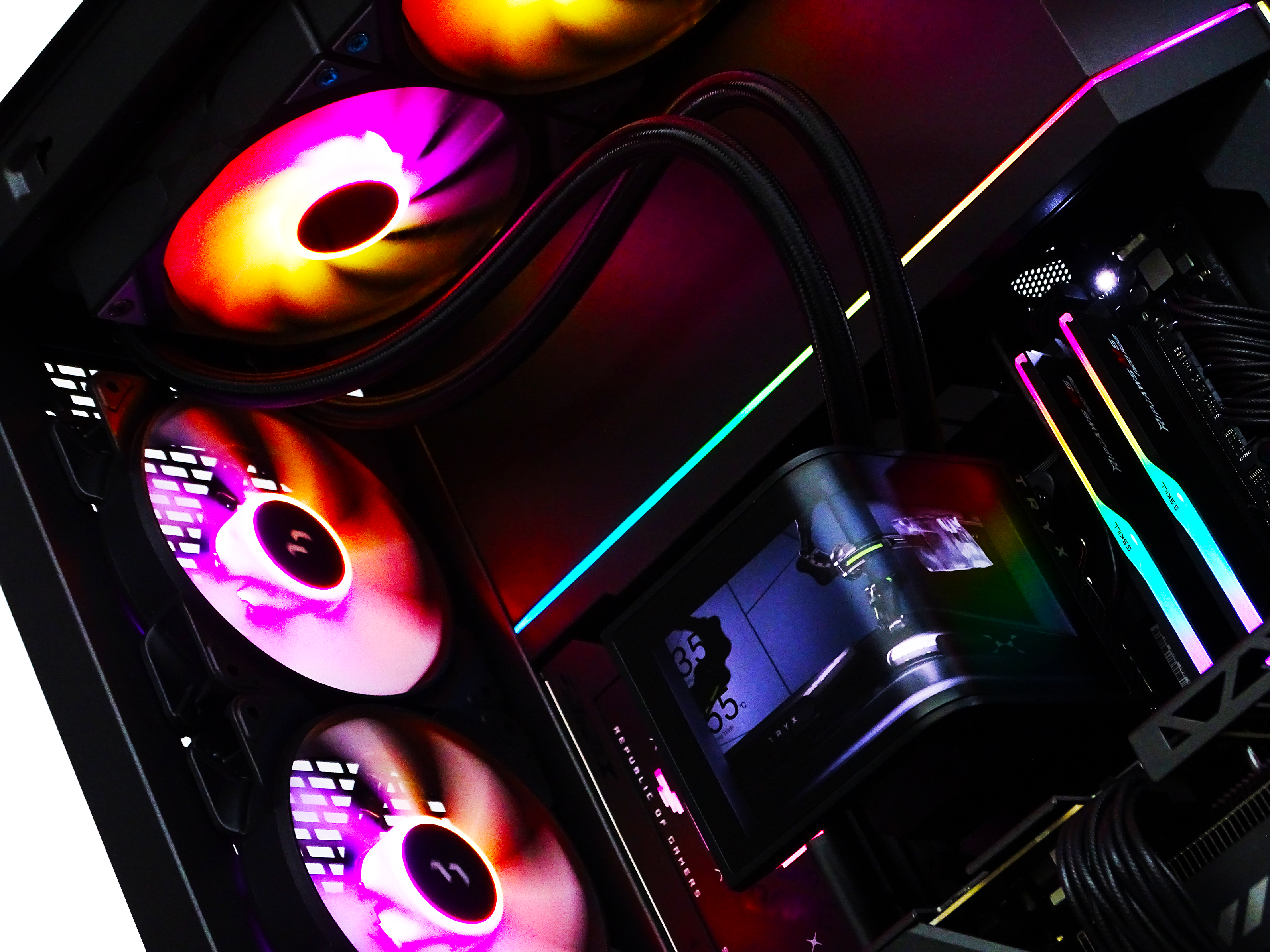 QUANTUM Gaming PC - RTX 5090 + Ryzen 9950X3D + 96GB DDR5 + 4TB NVMe + 8TB HDD