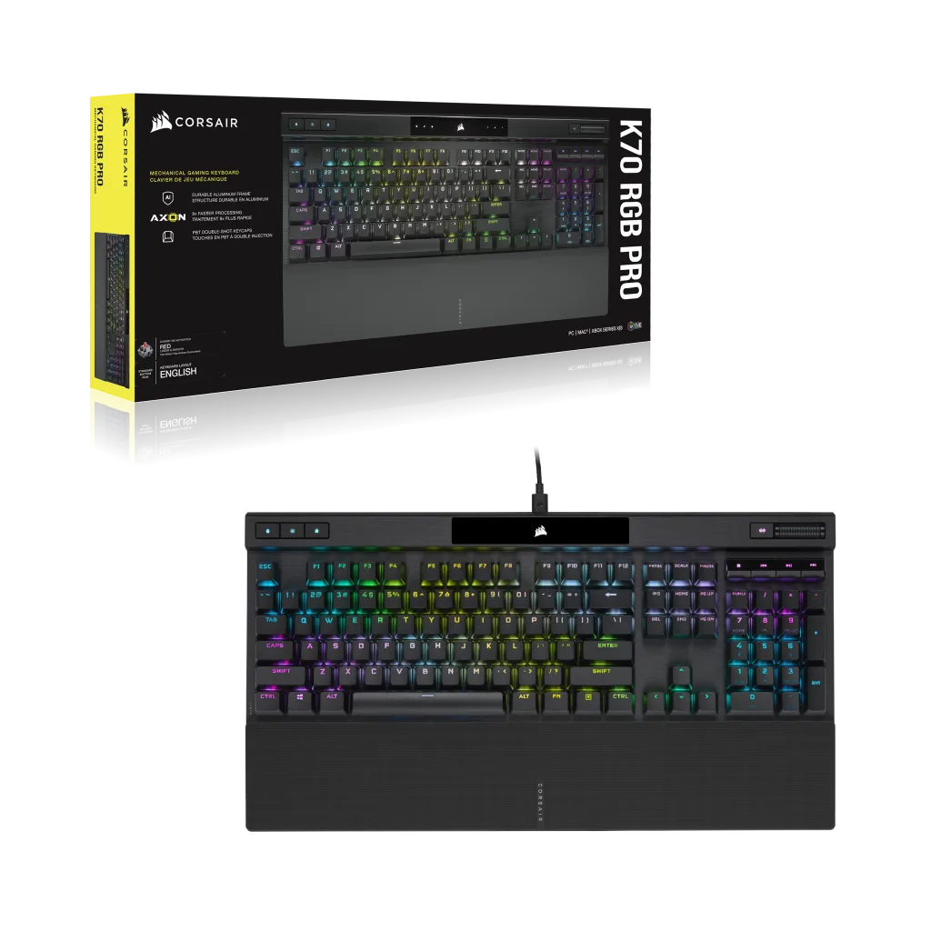 Corsair K70 RGB PRO Mechanical Cherry MX SPEED Gaming Keyboard - Black