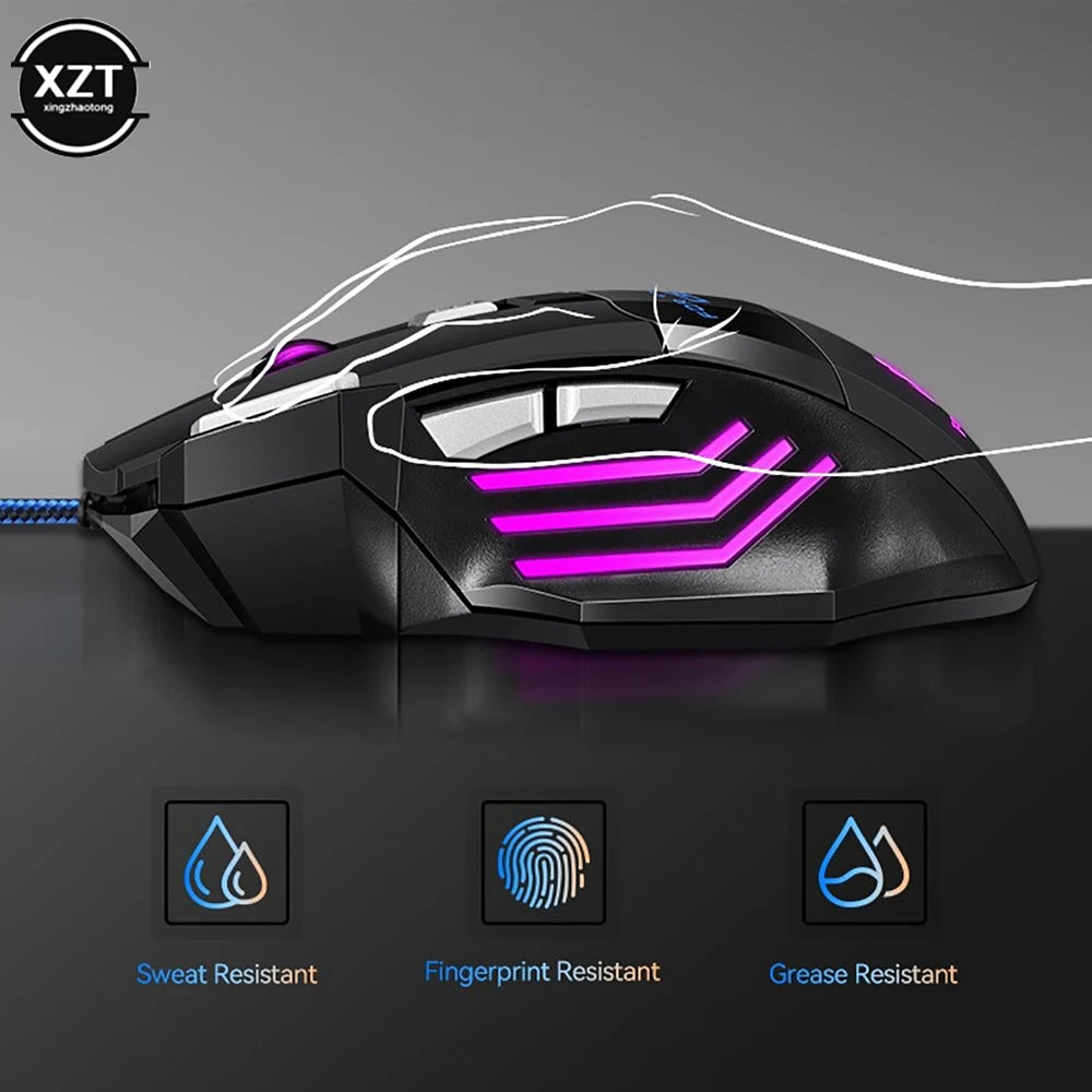 G6 USB Wired Gaming Mouse – 7-Button RGB Ergonomic Design