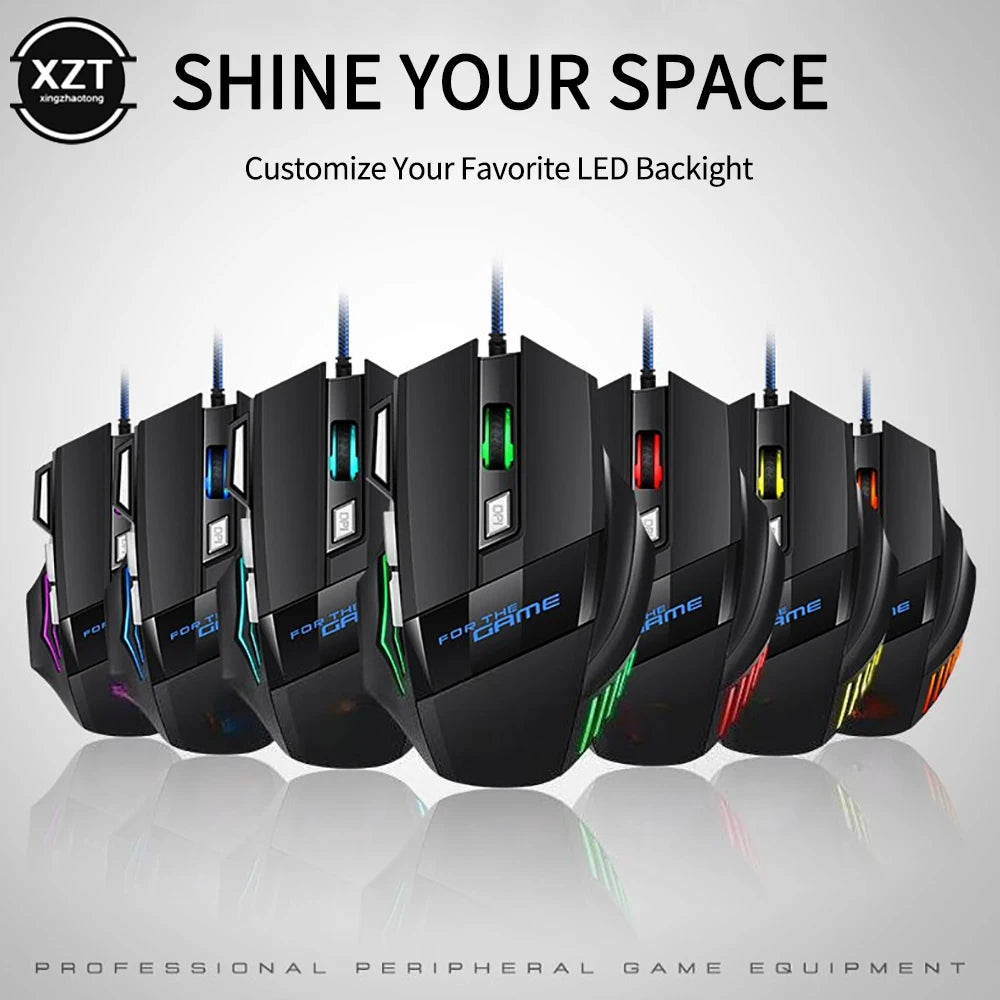 G6 USB Wired Gaming Mouse – 7-Button RGB Ergonomic Design