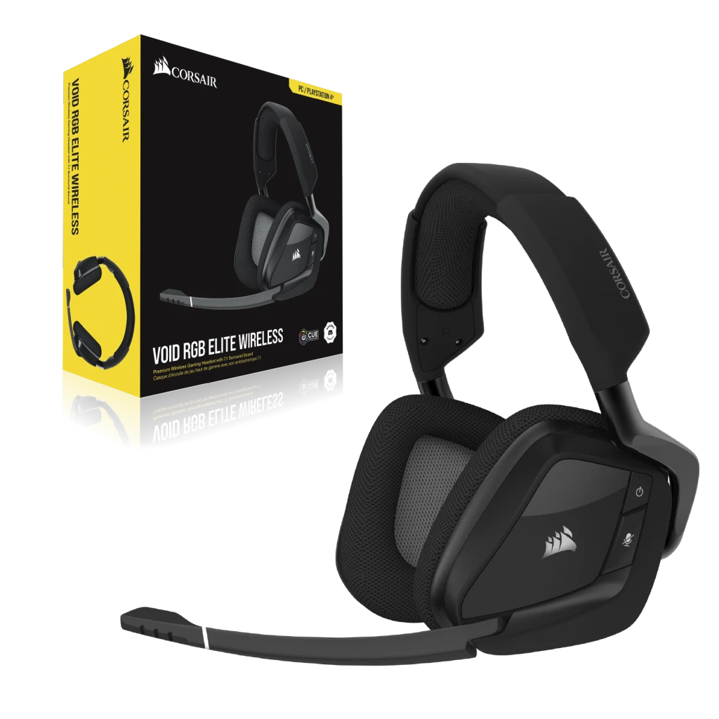 Corsair VOID RGB ELITE 7.1 Surround Wireless Gaming Headset - Carbon Black