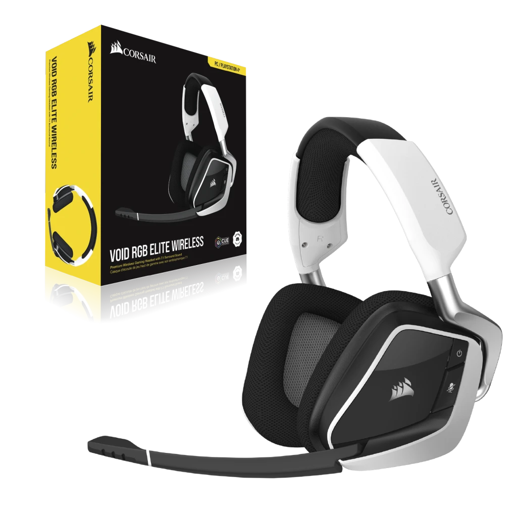 Corsair VOID RGB ELITE 7.1 Surround Wireless Gaming Headset - White