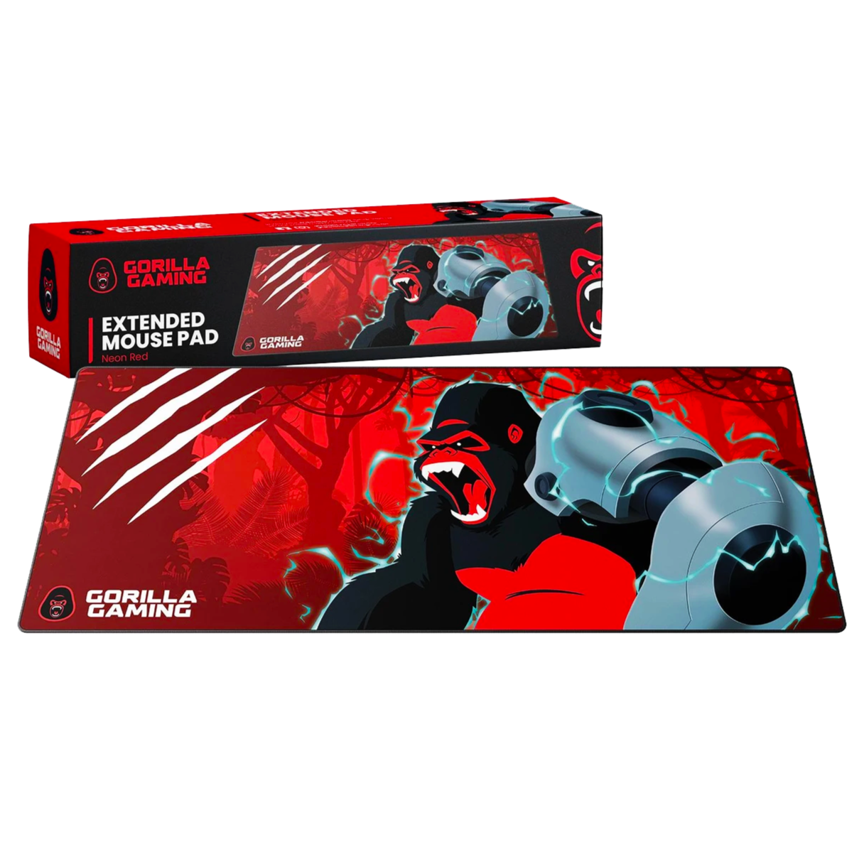 Gorilla Gaming XL Cloth Mousepad - Neon Red