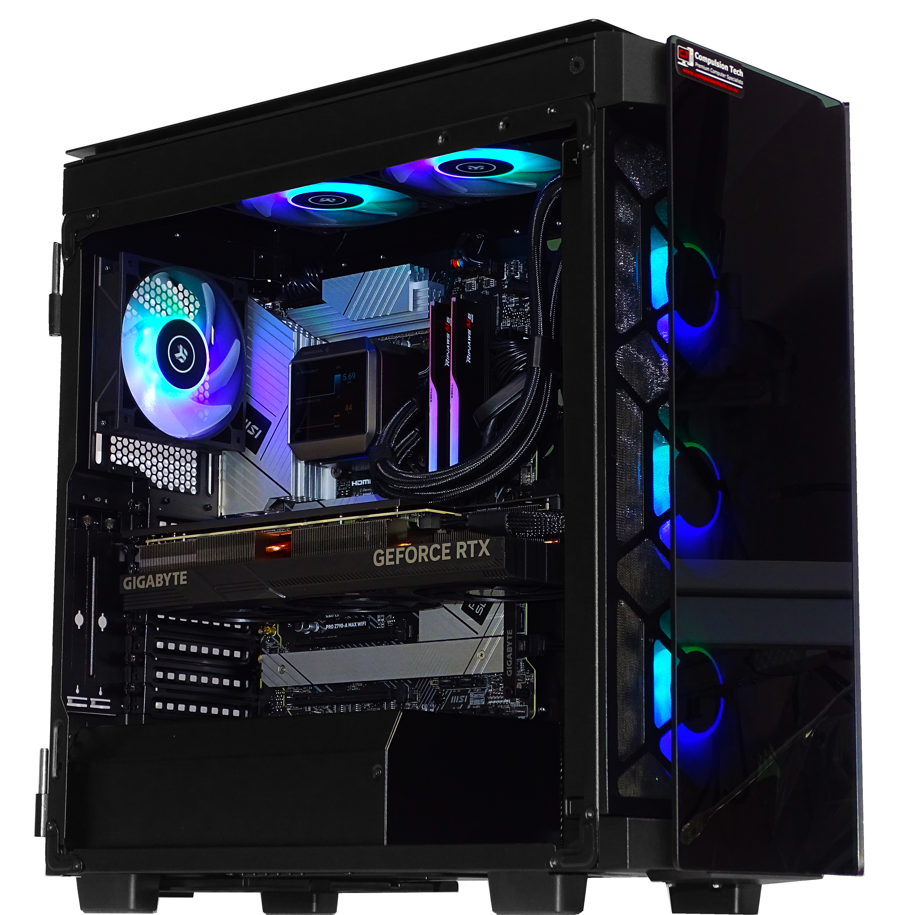 AMBER Gaming PC - RTX 4090 + i9 14900K + 64GB DDR5 + 2TB NVMe + 8TB HDD