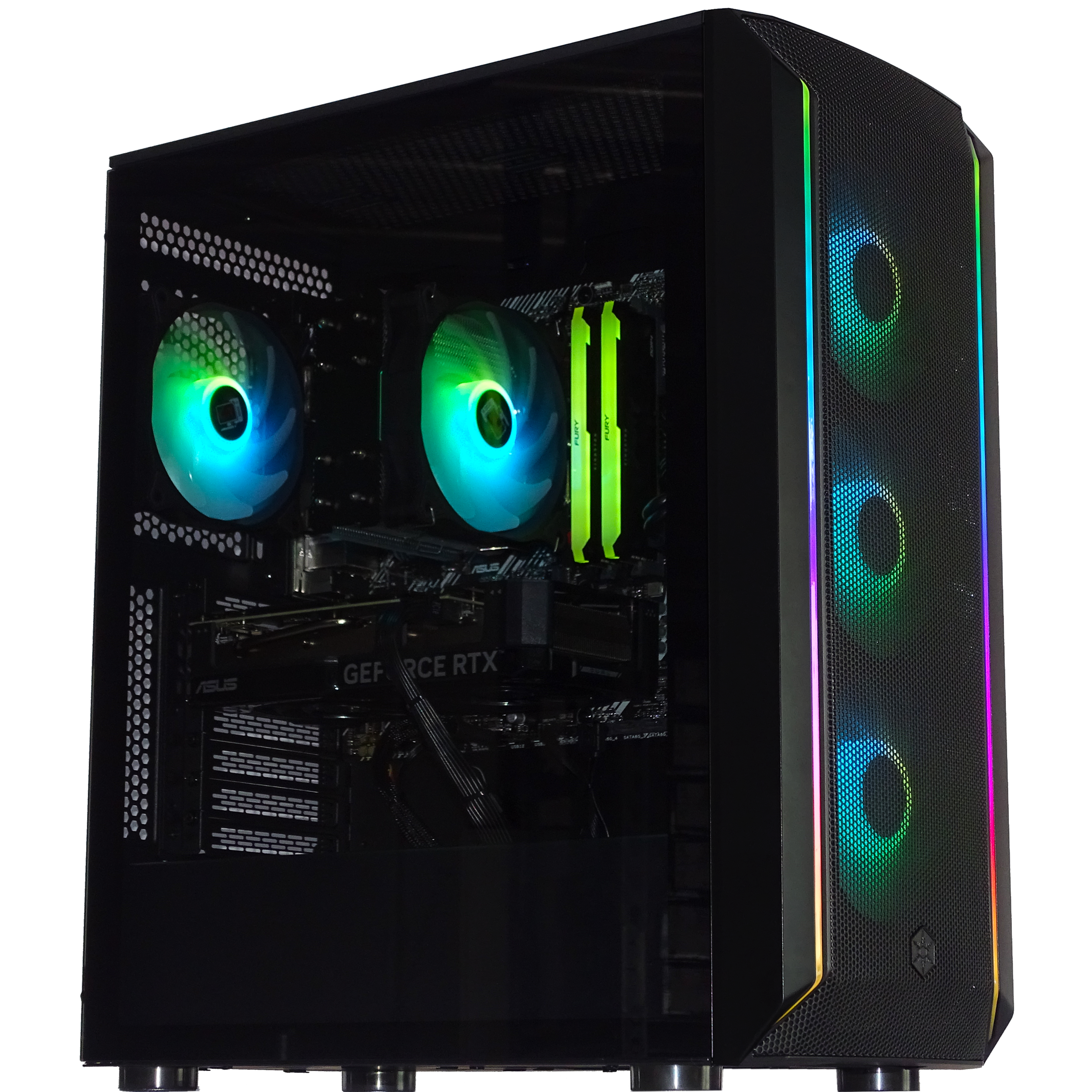 AQUA Gaming PC - RTX 4060 + Ryzen 5600X + 32GB DDR4 + 1TB NVMe + 2TB HDD