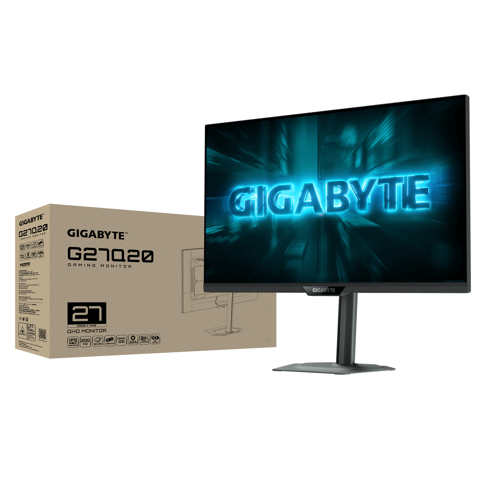 Gigabyte G27Q20 27" 1440P QHD IPS 200Hz Gaming Monitor