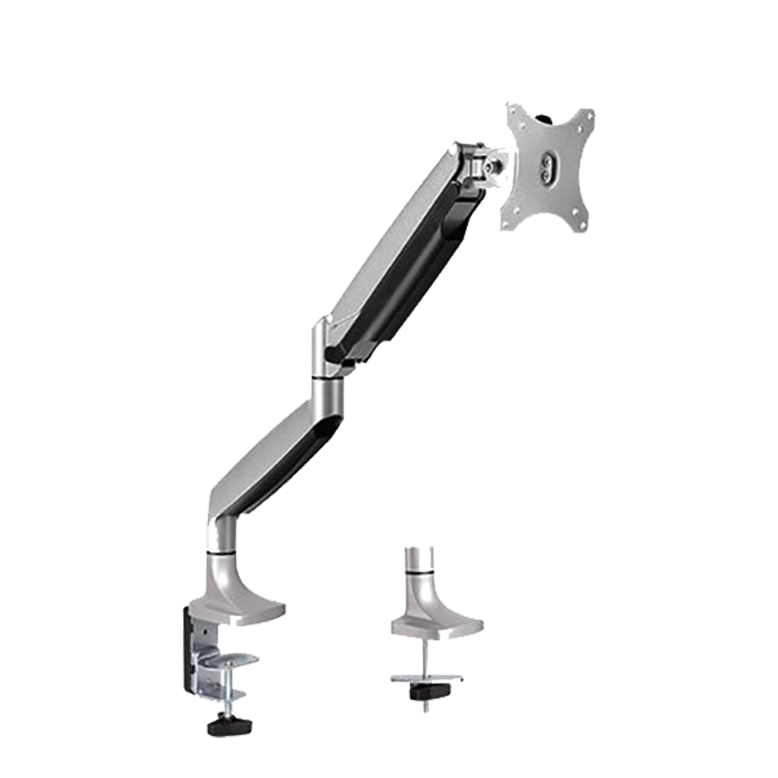 BRACOM Single Monitor Arm Counterbalance Version - Silver
