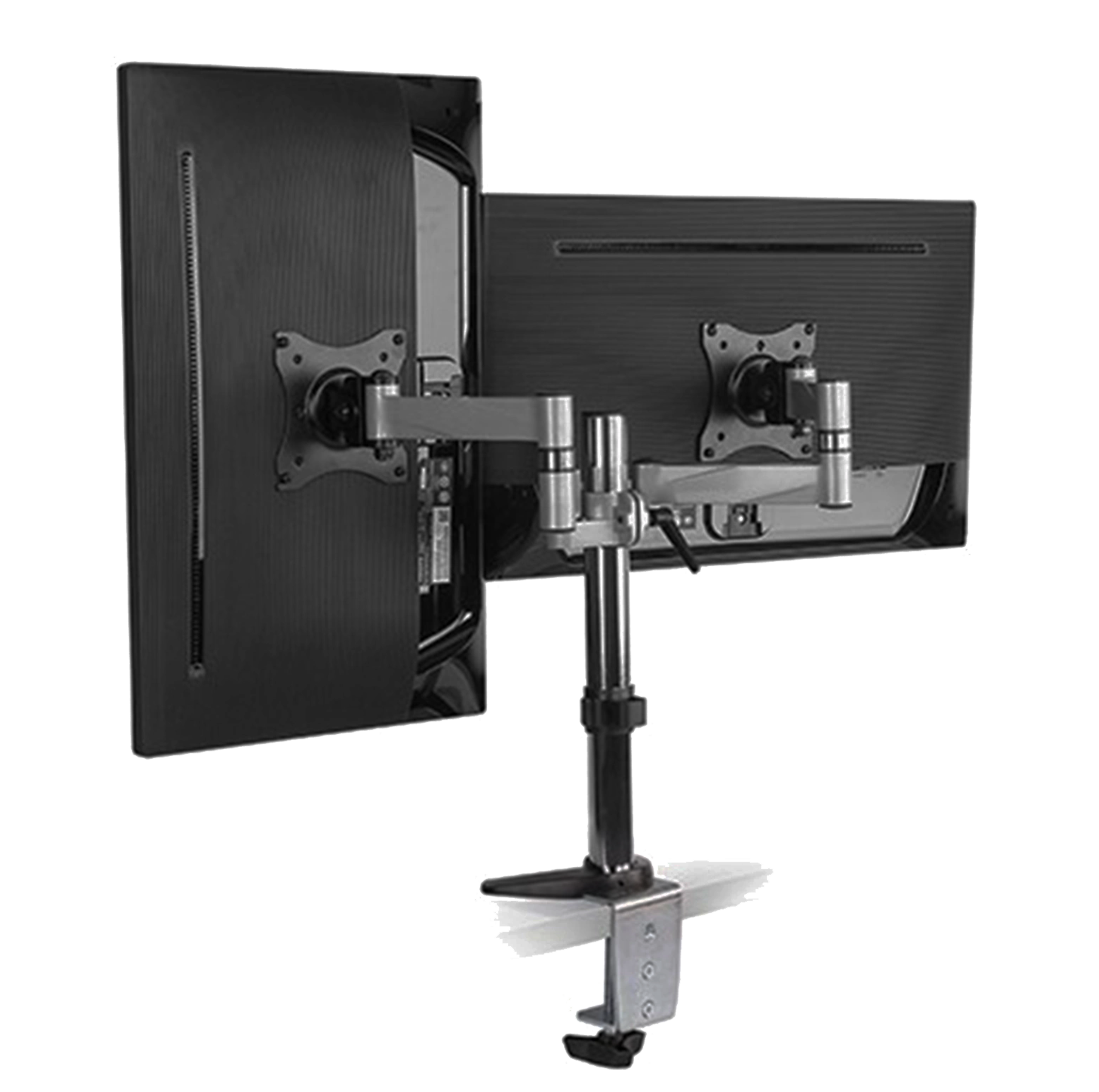 BRACOM Dual Monitor Arm Standard Version - Silver