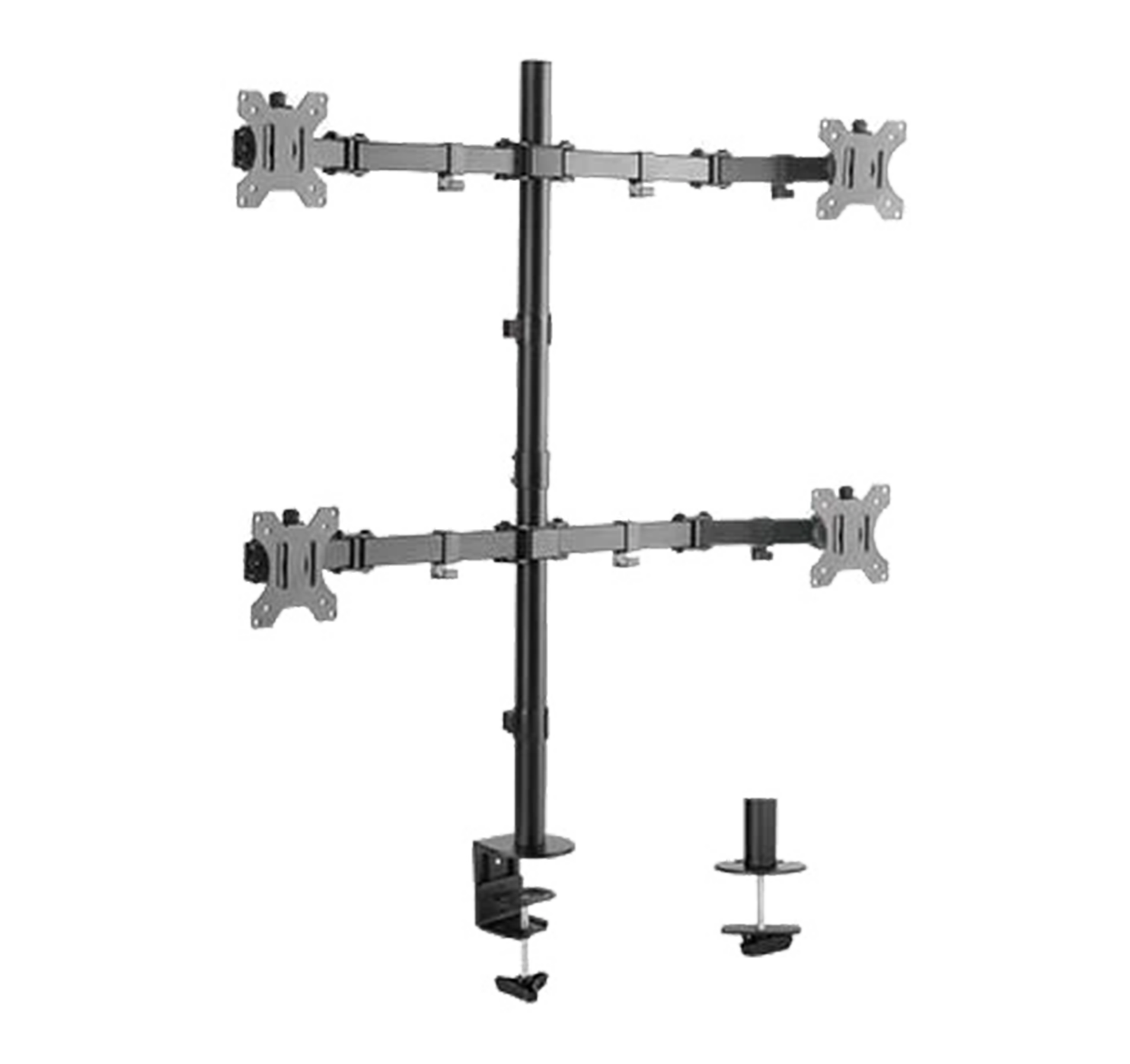 BRACOM Quad Monitor Stacked Version - Black